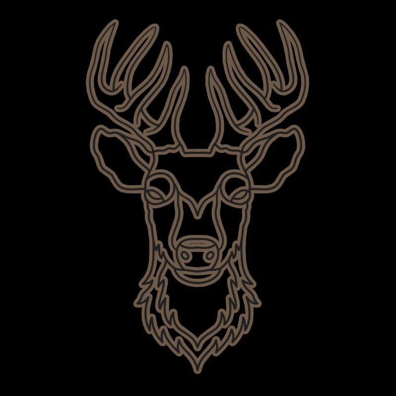 Rothirsch Geweih mit Hirschgeweih