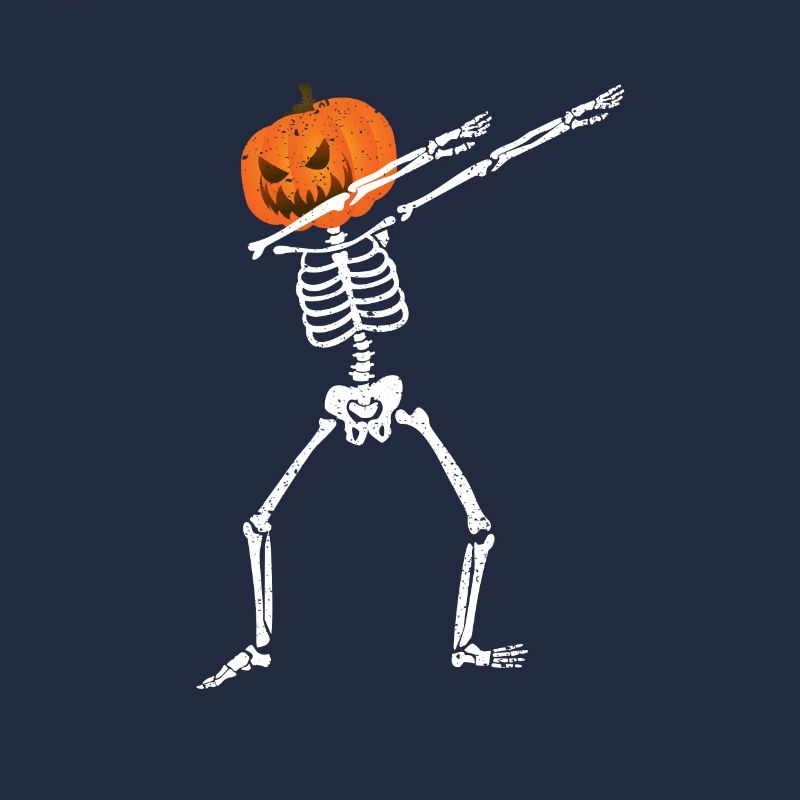 Halloween Dabbing Skeleton Scary Pumpkin