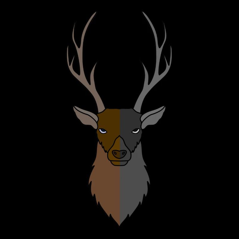 Bois de cerf rouge avec bois de cerf