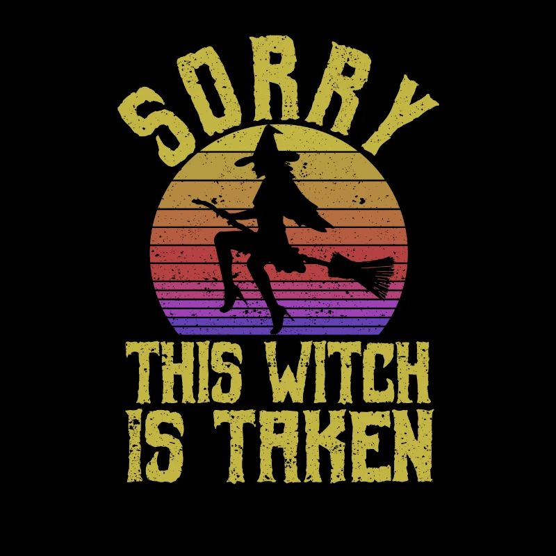 Lustige Halloween-Hexen-Ehe Sorry This Witch Is