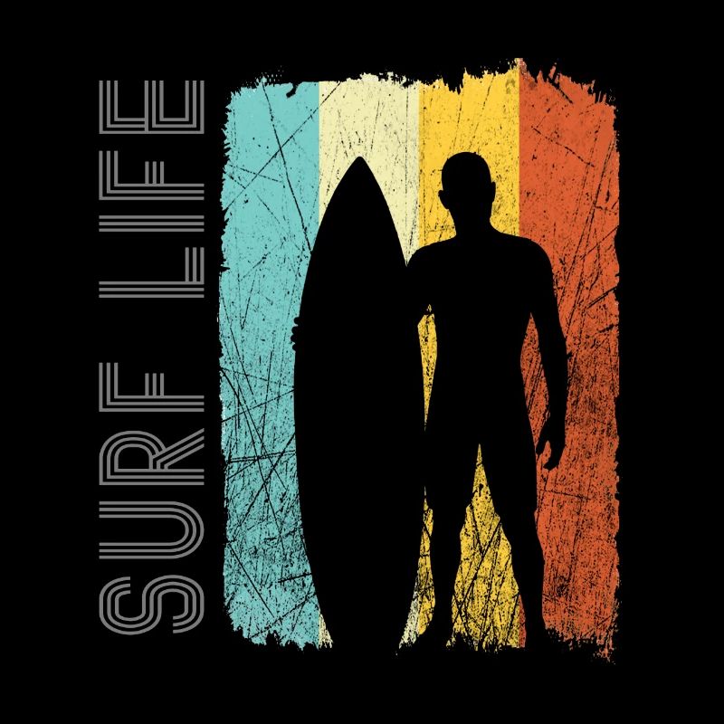 Surfeur au look rétro
