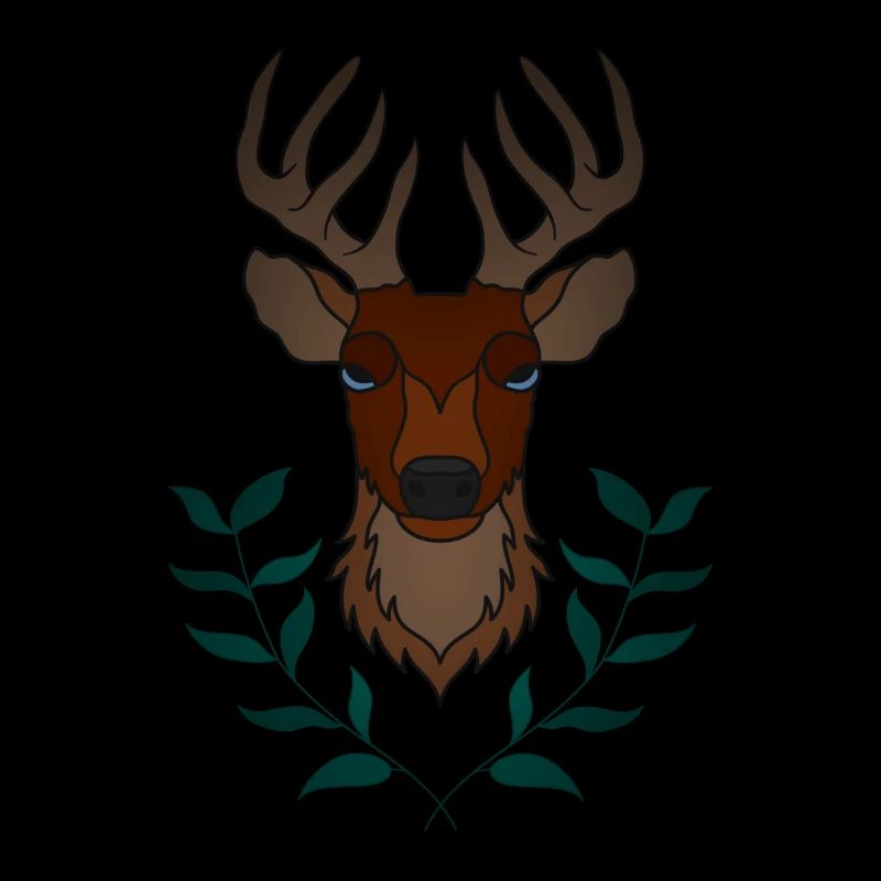 Rothirsch Geweih mit Hirschgeweih