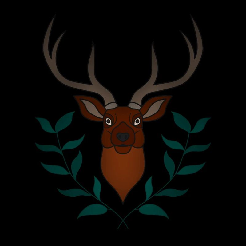 Rothirsch Geweih mit Hirschgeweih