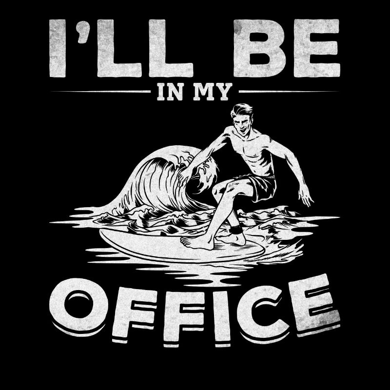 Surfer Je serai dans ma planche de surf de bureau