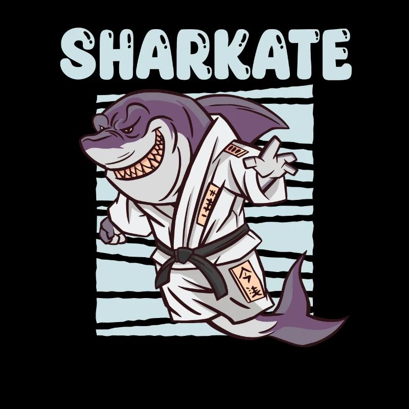 Sharkate Lustiger Karate-haifisch