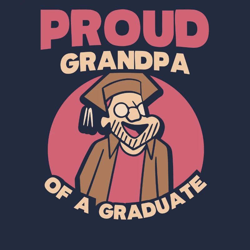 Stolzer Großvater Eines Absolventen Absolvent