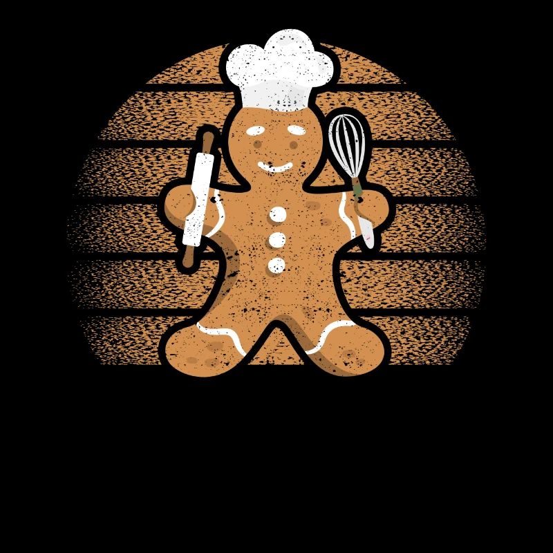 Gingerbread Man Christmas Bakery Funny Baked
