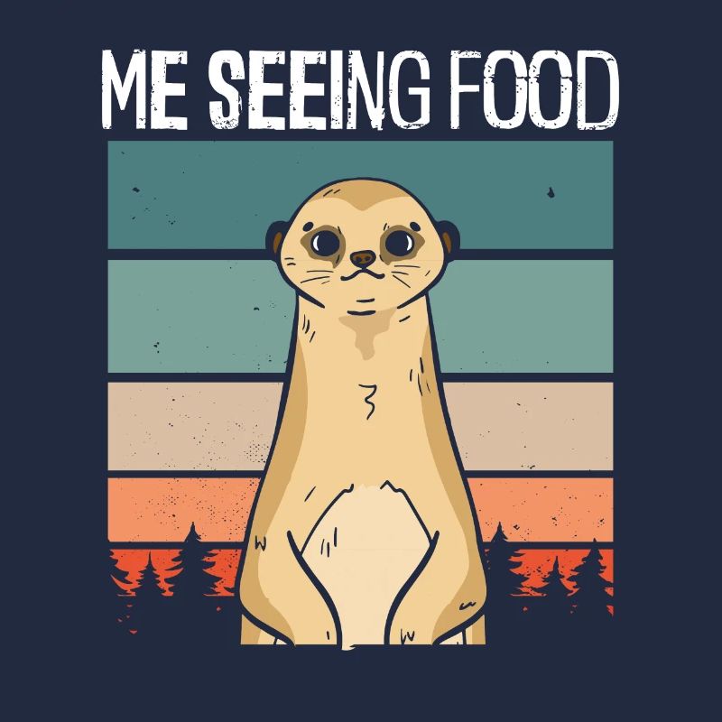 Erdmännchen Sieht Essen Retro
