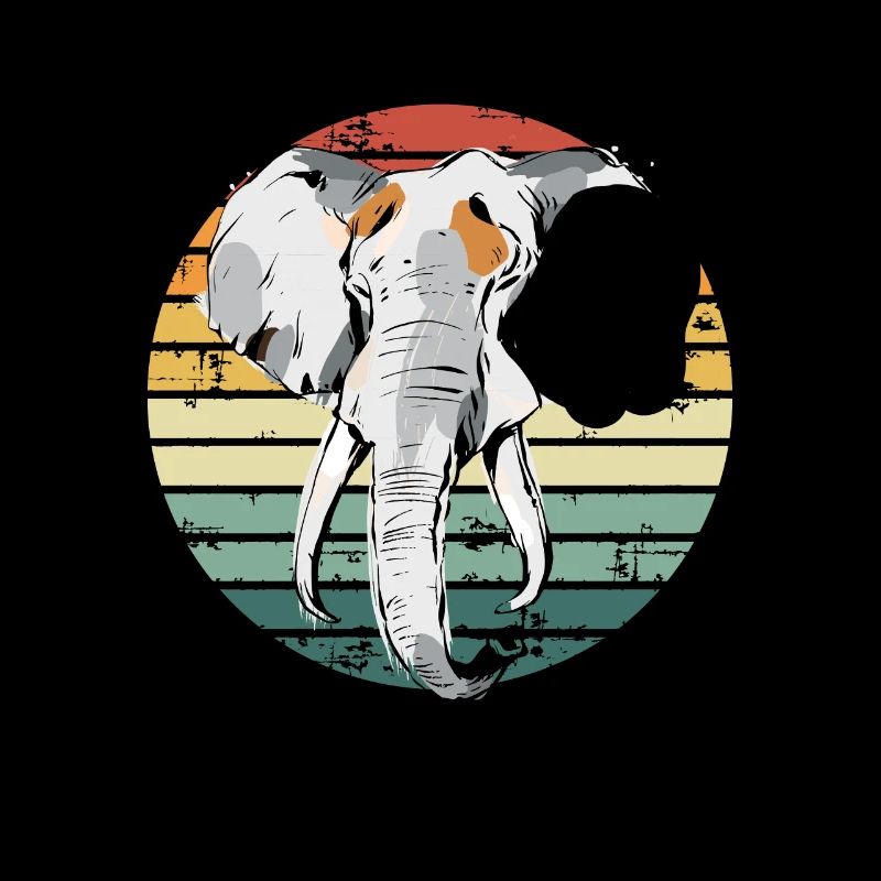 Elefant in Retro Vintage