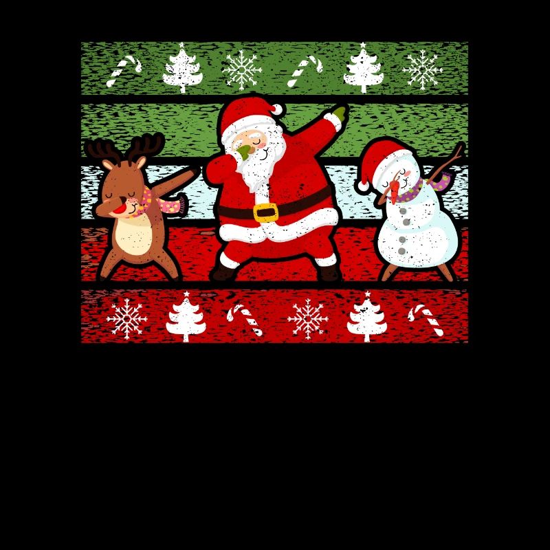 Dabbing Père Noël Amis équipage Noël