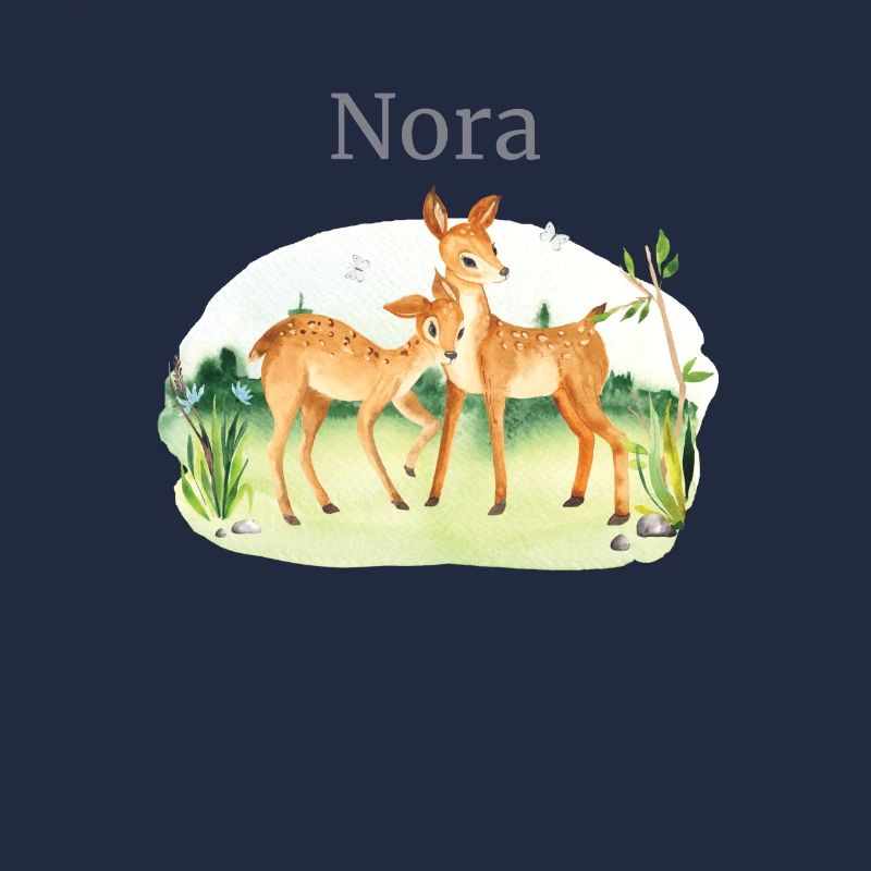 Forêt Animaux Cerf Fleurs Nom Nora