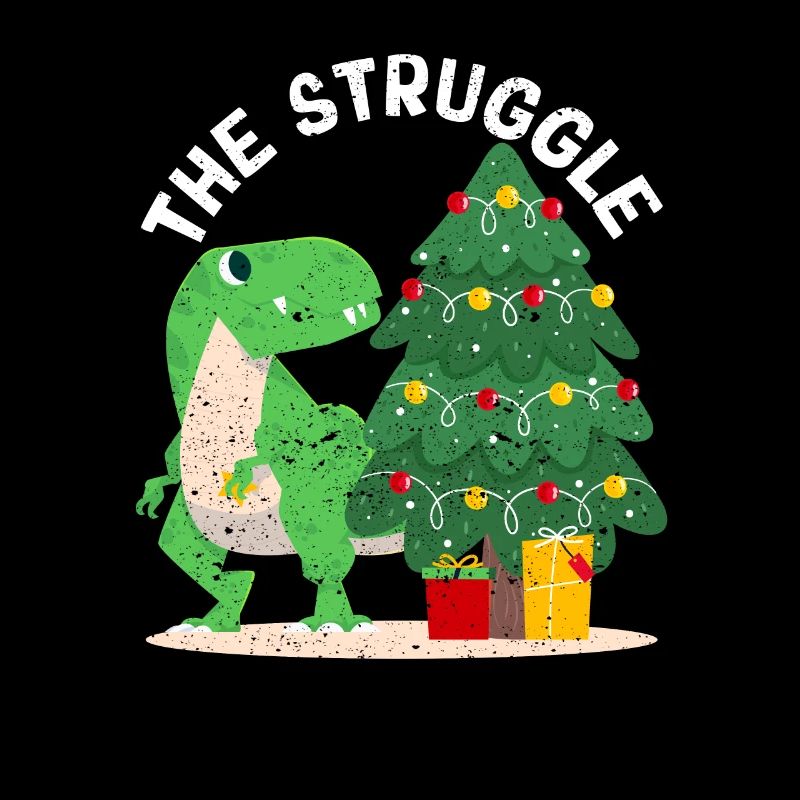 Le combat de Noël PJ Trex Dino Drôle d’arbre de Noël