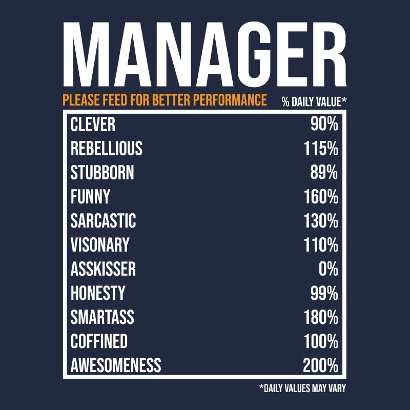 Manager tageswerte Lustiger Manager