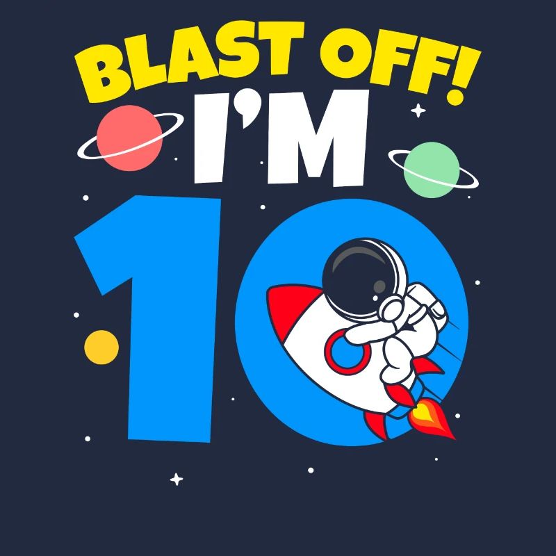 Blast Off I’m 10 Célébration du 10e anniversaire Bday