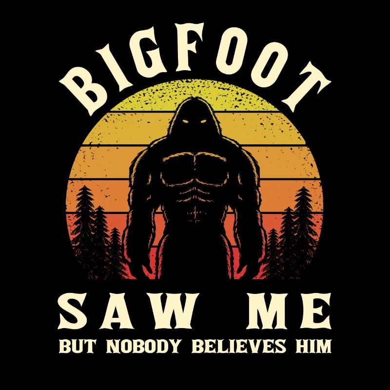 Retro Bigfoot Wald Retro Jäger