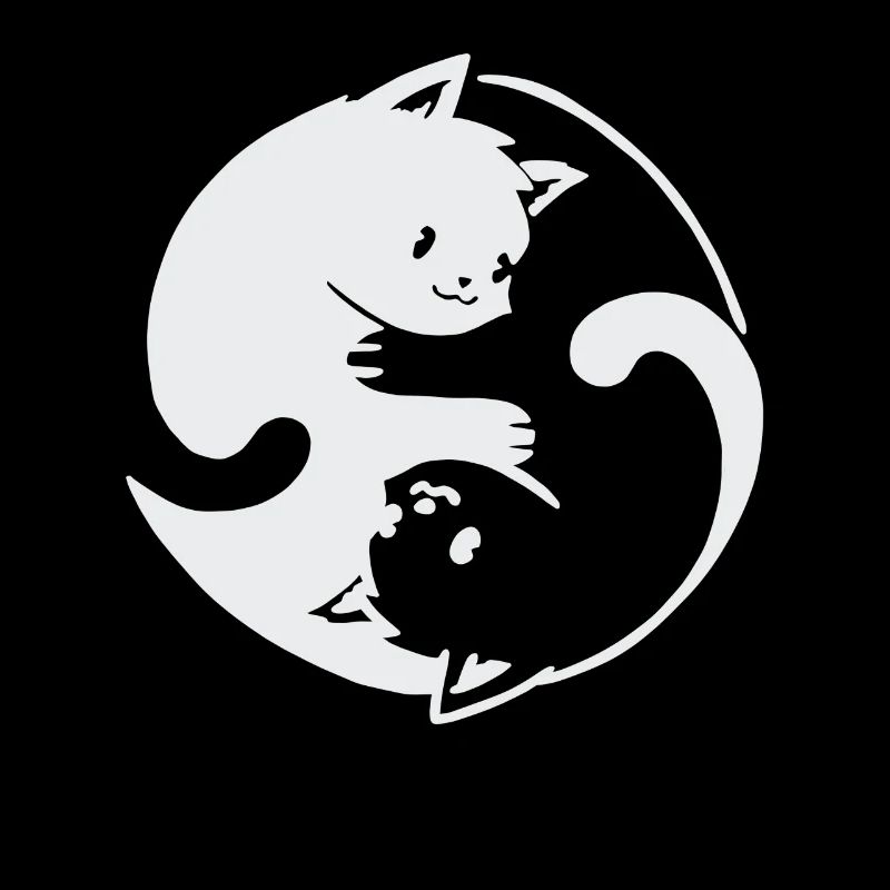 Yin Yang Cat Design