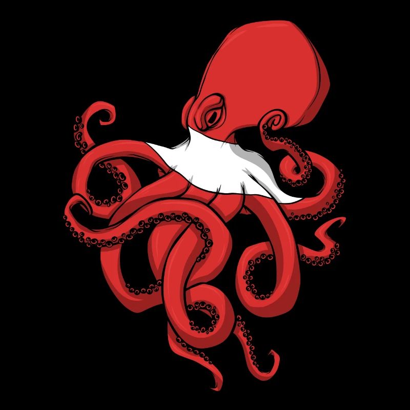 Scuba Diver Red White Flag Octopus Plongée sous-marine