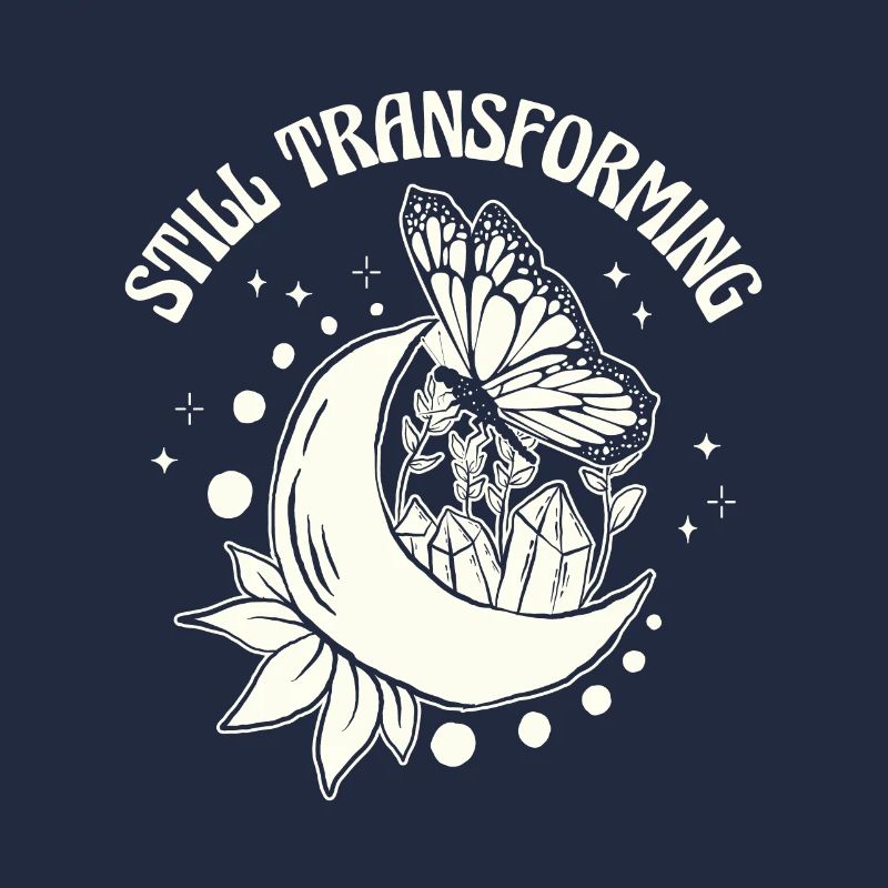 Celestial Butterfly Transforming Galaxy Line Art