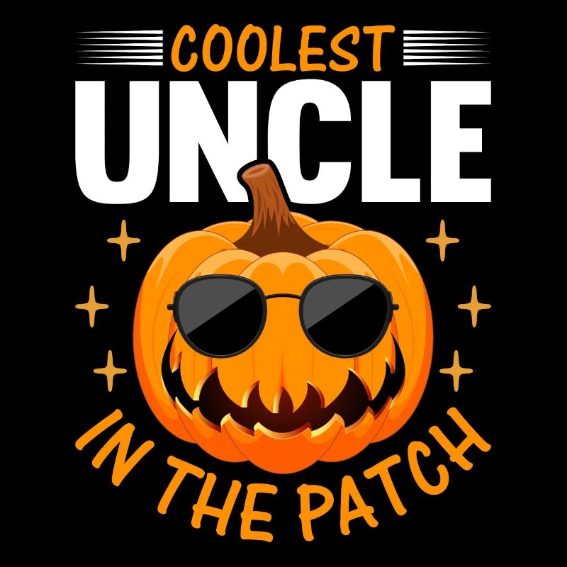 Halloween Drôle Citrouille Oncle Cool plus Cool Oncle dans le