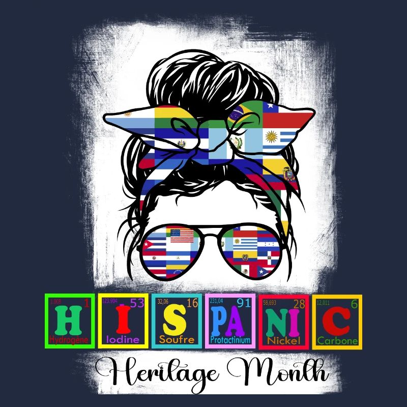 Messy Bun Hispanic Heritage Month Periodic table