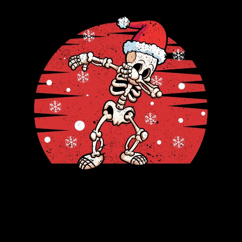 Dabbing Squelette Père Noël Noël