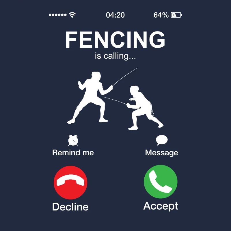 Fechten ruft coolen Telefonfechter Sport-Epee