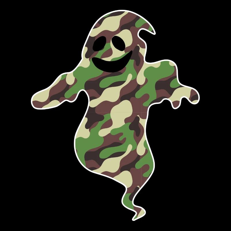 Halloween Ghost Camouflage Flag Ghost
