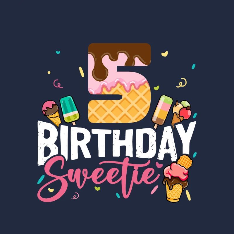 Amateur de crème glacée de 5 ans