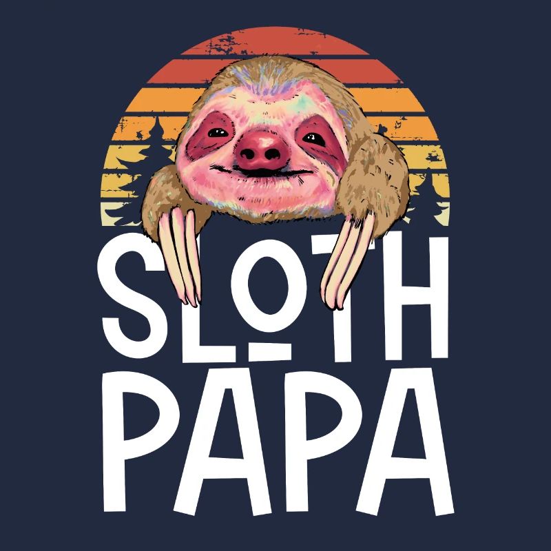 Faultier Papa Retro