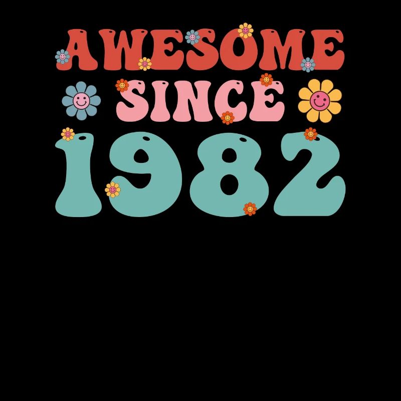 Ehrfürchtig seit 1982 Groovy Geburtstag