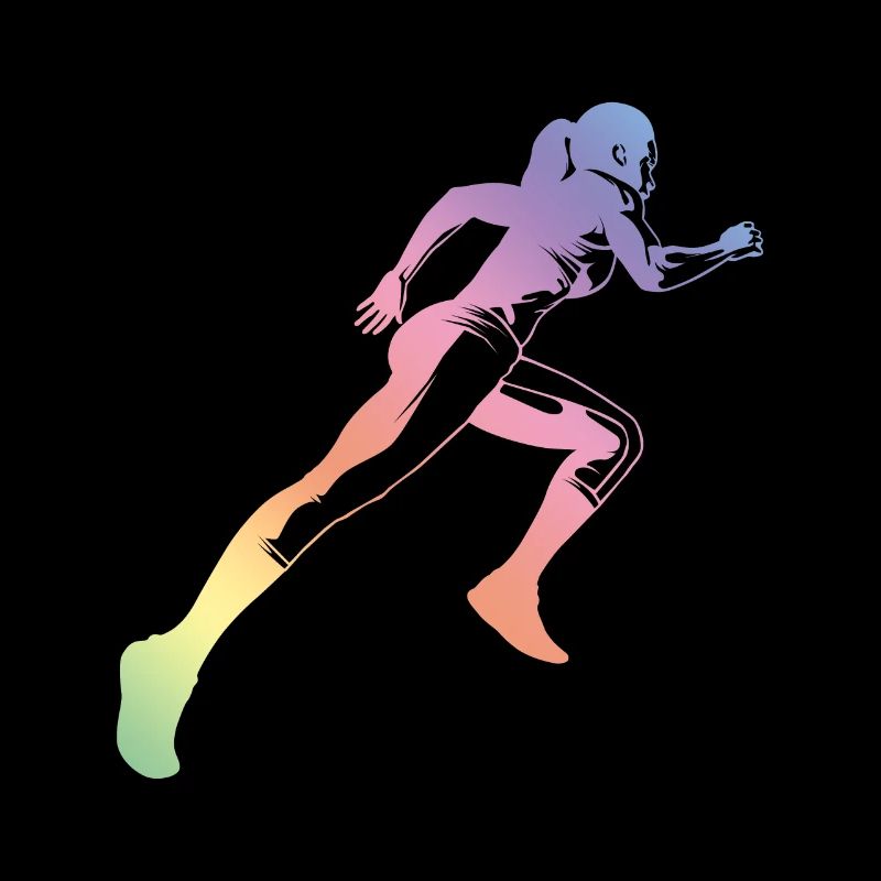 Silhouette de femme de course