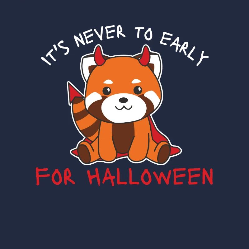 Red Panda it's never too early for Halloween devil