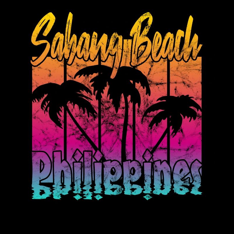 Vintage Sabang Beach Philippines