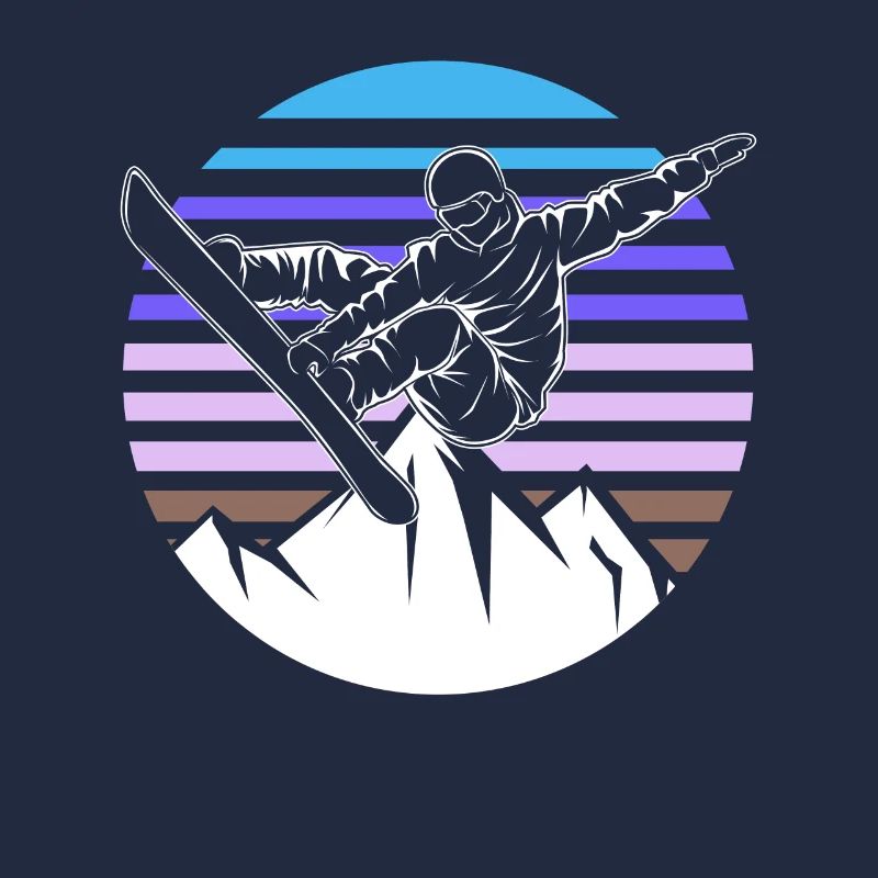 Snowboarder rétro