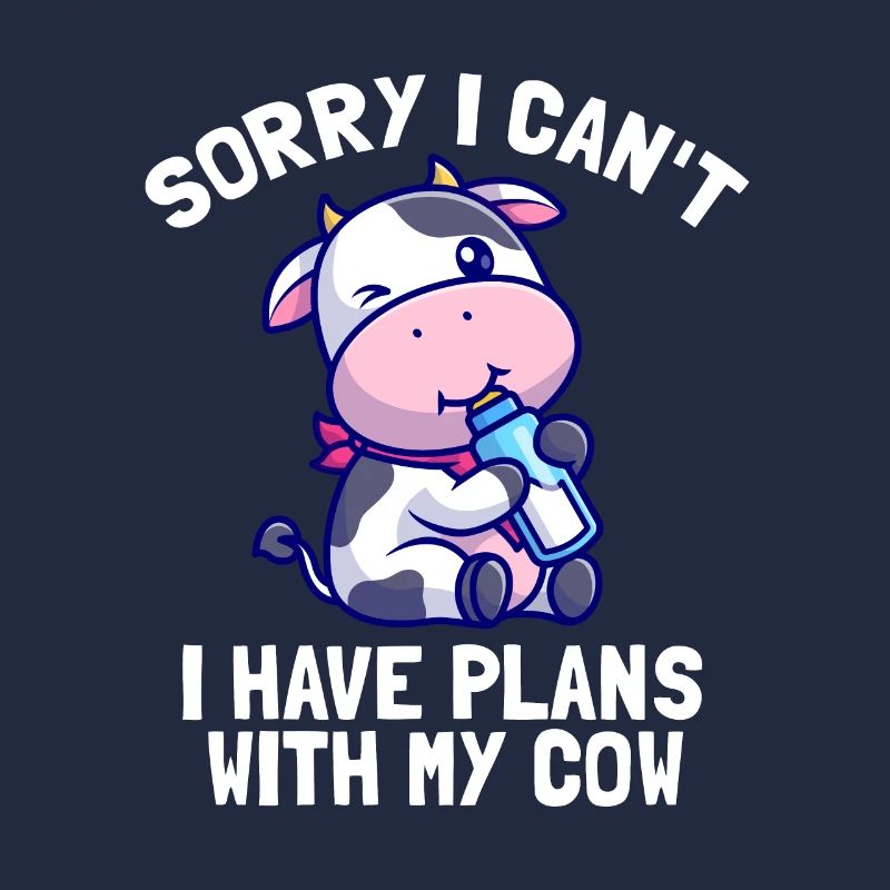 süßes Kuh Design "Sorry i cant i have plans.."