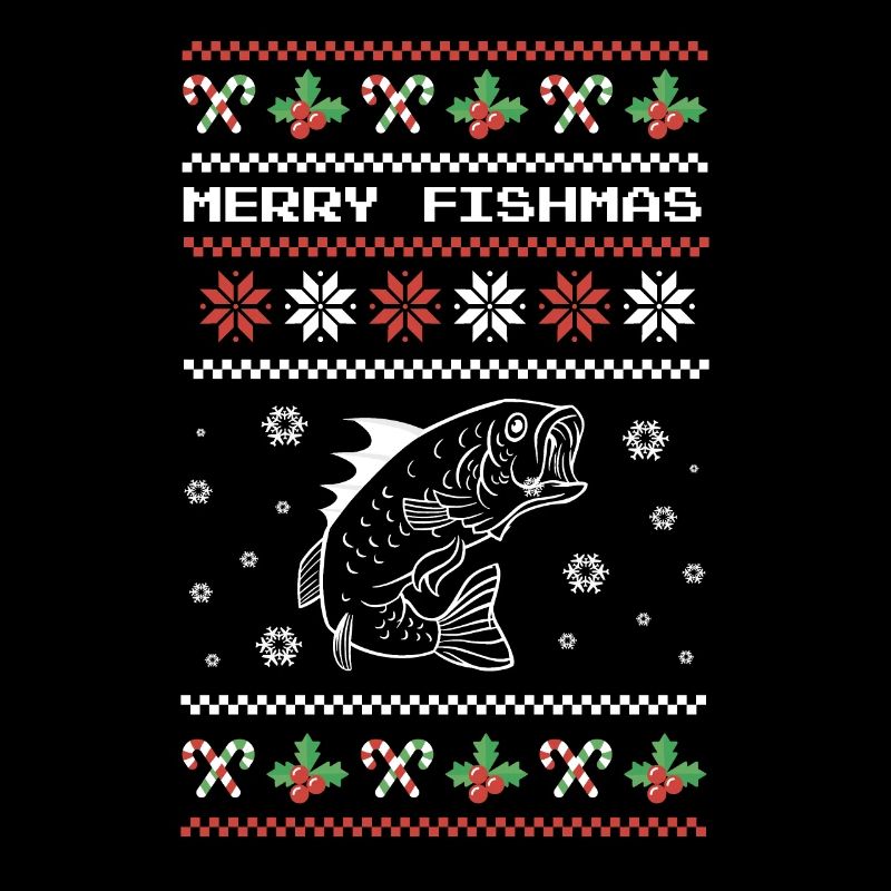 Merry Fishmas Angler Barsch Weihnachtsgeschenk
