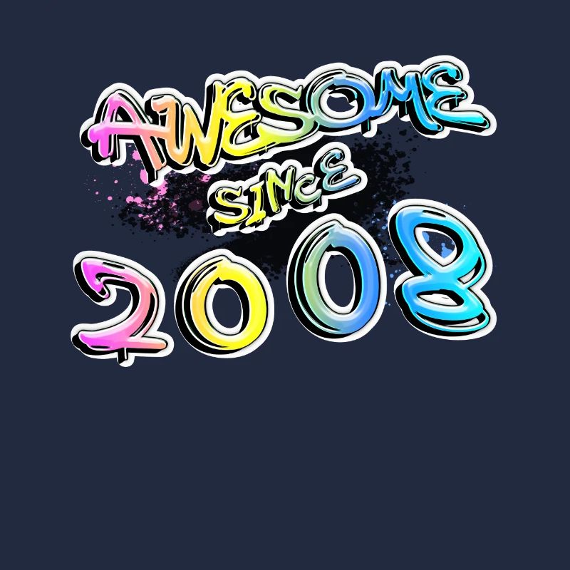 Awesome since 2008 Graffiti Motiv