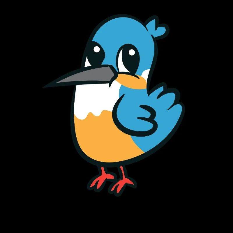 Kingfisher - cute, cute, big eyes