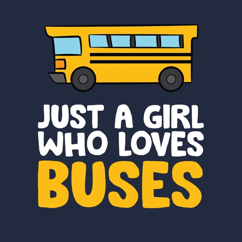 Nur ein Mädchen, das Busse liebt