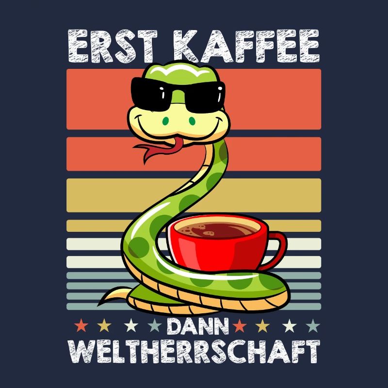 Schlange Sonnenbrille Kaffee