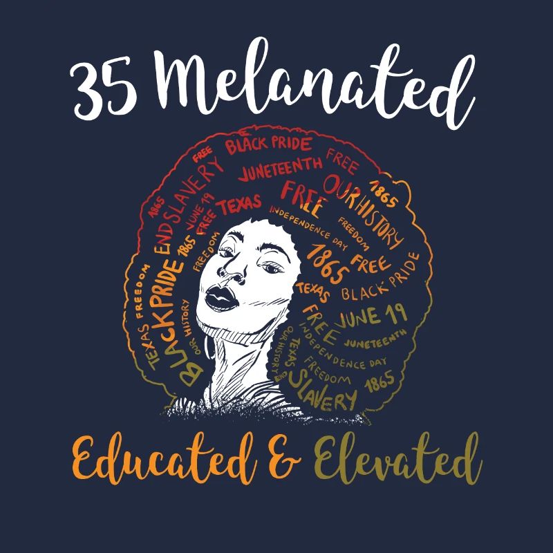 35 Melanated Educated & Elevated Juneteenth