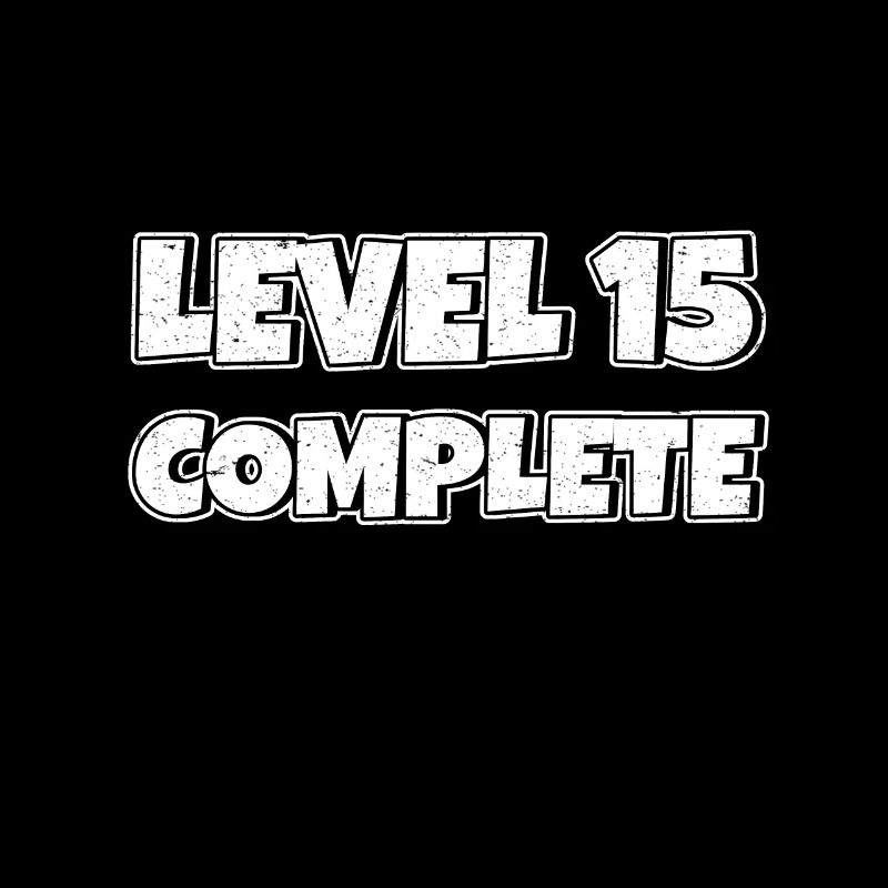 Level 15 Complete Geburtstagsgeschenk 15 Jahre