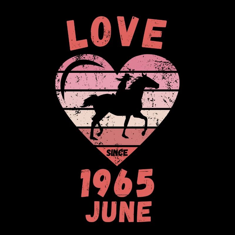 Love Pferde Reiten Geburtstag Juni 1965