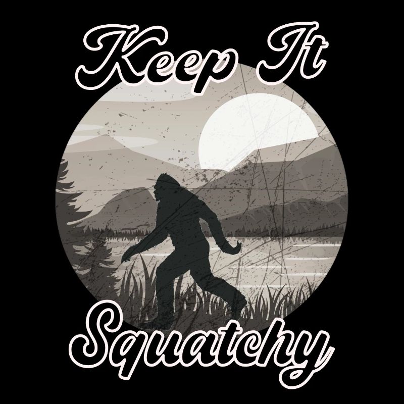 Keep It Squatchy Funny Sasquatch Retro Bigfoot