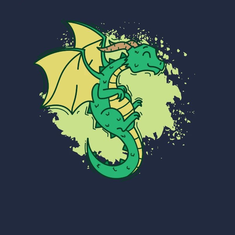 cooler Drache mit Hörner lustiges Tier