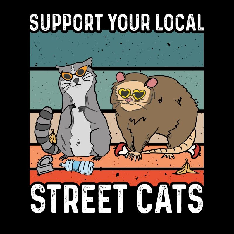 Support Your Local Street Cats Waschbär Geschenk