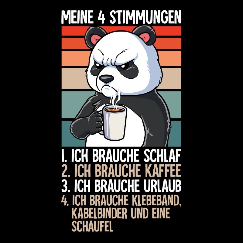 Meine 4 Stimmungen Kaffee Panda