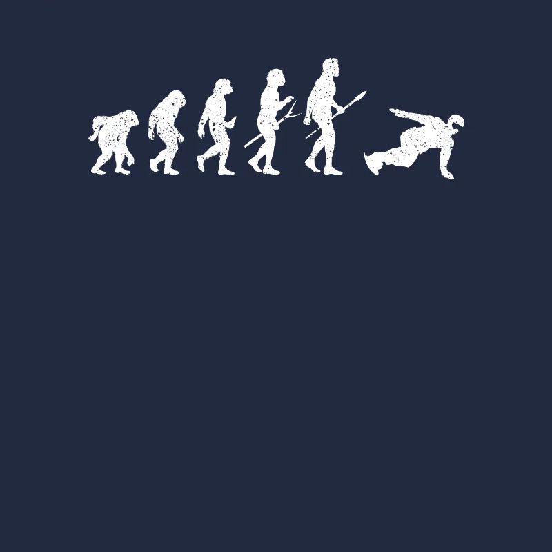 Snowboard Evolution des Menschen Lustig Snowboarde