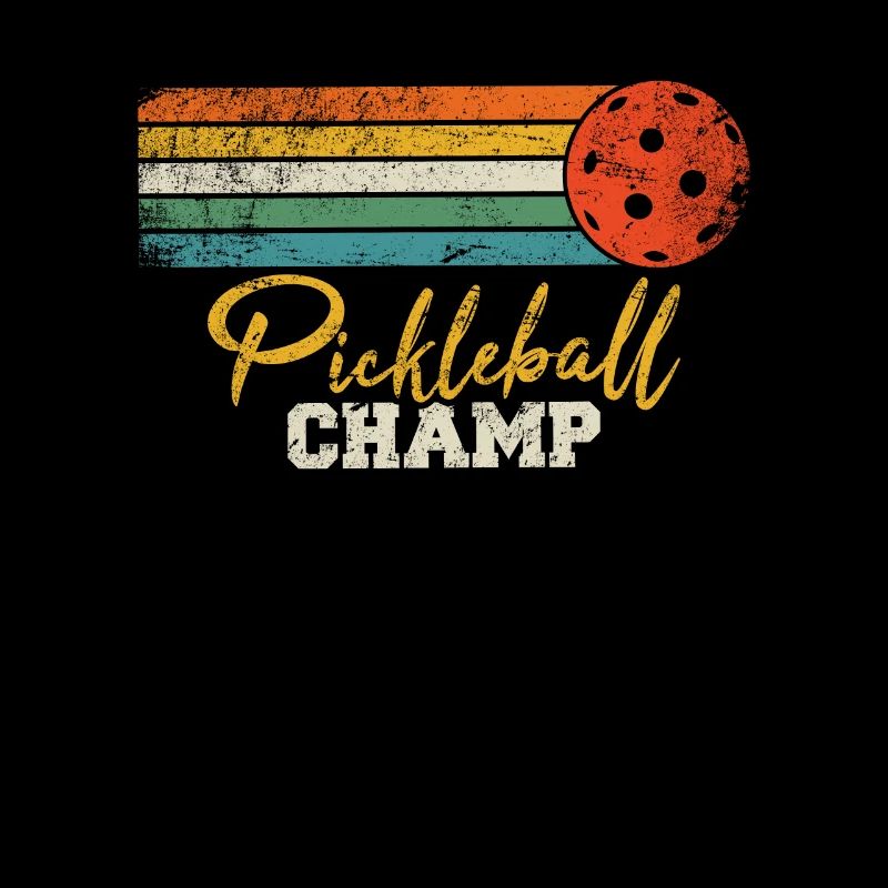 Pickleball Champion Funny Retro Pickleball Player