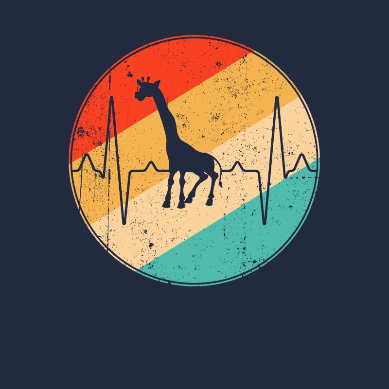 Giraffe Retro Heartbeat